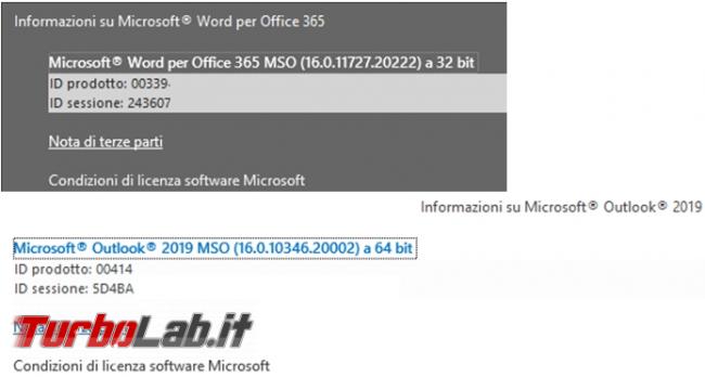 Come verificare se Microsoft Office è 32 bit 64 bit