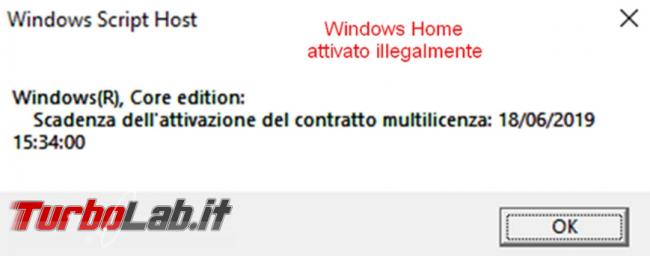 Come verificare se sistema operativo Windows 10 è stato attivato maniera illegale