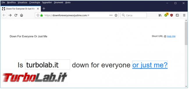 Come verificare se sito internet è irraggiungibile (down) solo noi tutti quanti