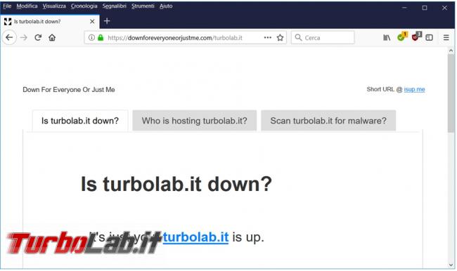 Come verificare se sito internet è irraggiungibile (down) solo noi tutti quanti