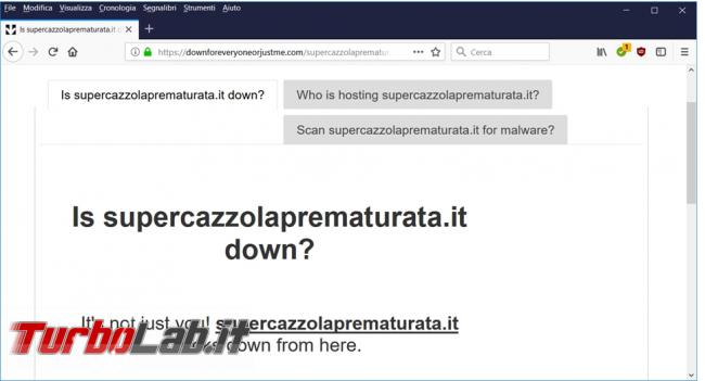 Come verificare se sito internet è irraggiungibile (down) solo noi tutti quanti