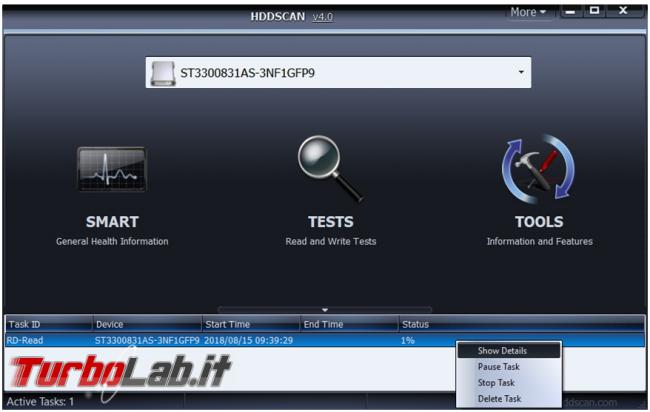 Come verificare stato salute hard disk HDDScan