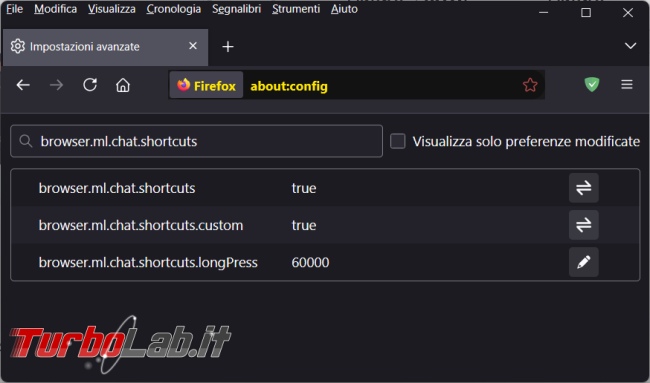 Come visualizzare/nascondere nuove componenti chatbot IA Firefox 136