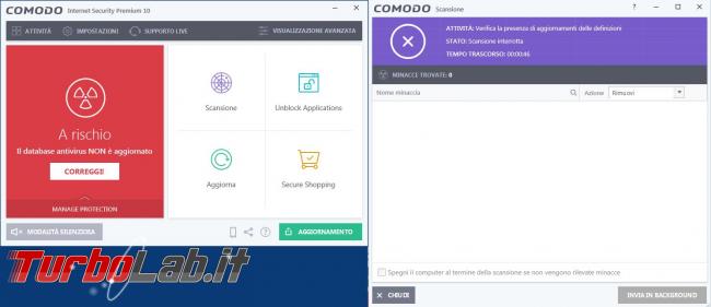 Comodo Internet Security Premium 10 prova TurboLab.it