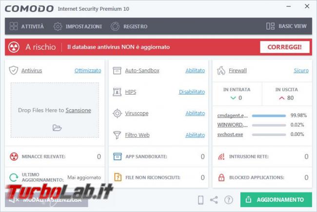 Comodo Internet Security Premium 10 prova TurboLab.it
