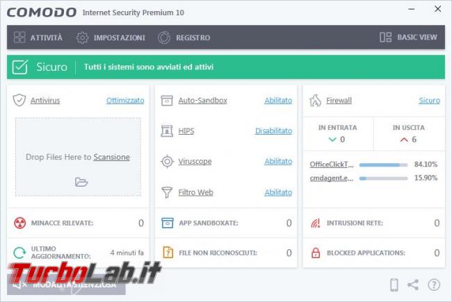 Comodo Internet Security Premium 10 prova TurboLab.it