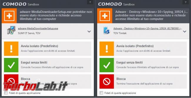 Comodo Internet Security Premium 10 prova TurboLab.it