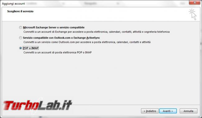 Configurare gestire posta outlook 2013