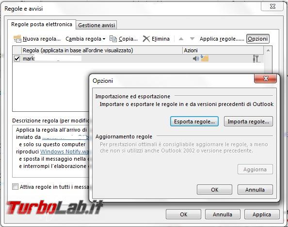 Configurare gestire posta outlook 2013