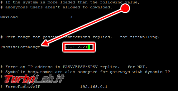 Configurare server FTP Linux CentOS/Ubuntu: Guida rapida Pure-FTPd - pure-ftpd.conf 03