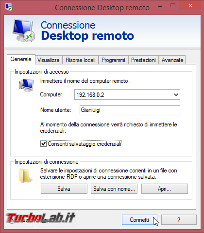 Connettersi Desktop Remoto (Remote Desktop) PC lontano: guida client Windows - remote_desktop_client_02