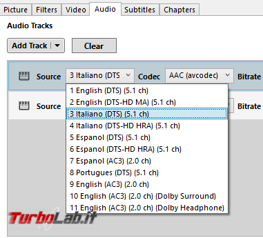 Convertire/copiare film Blu-ray DVD file MP4/MKV (H.264+AAC) - Grande Guida migliori impostazioni Rip HandBrake