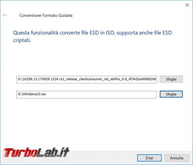 Convertire file ESD (.esd) 'immagine ISO (.iso): guida Windows 10