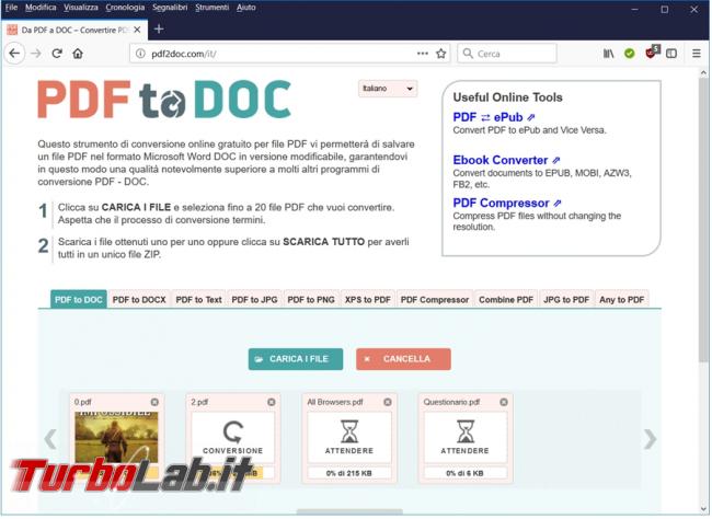 Convertire file PDF documenti modificabili grazie servizi online