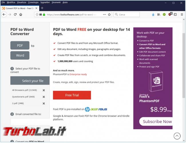 Convertire file PDF documenti modificabili grazie servizi online