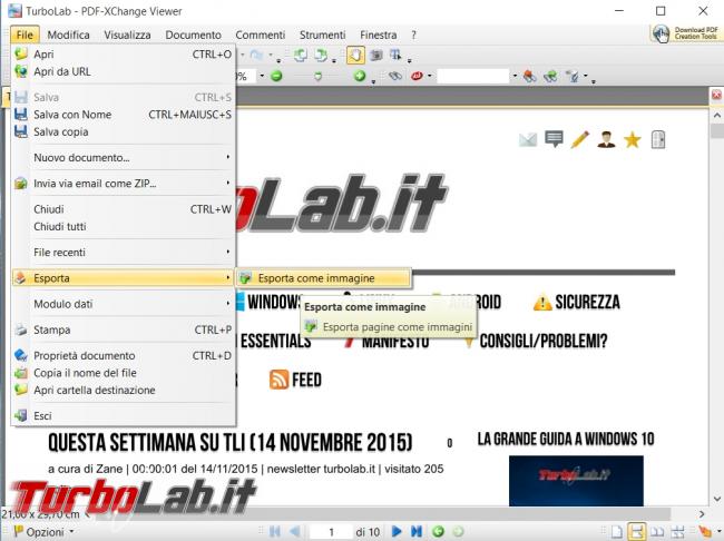 Convertire immagini file PDF file PDF immagini