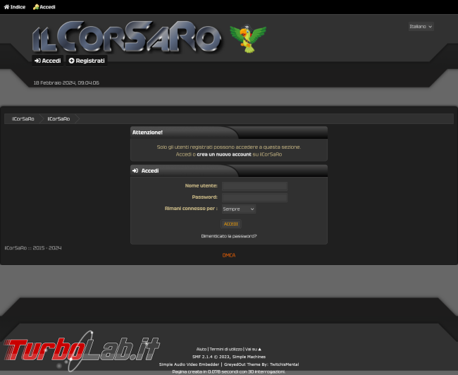 Corsaro Verde: dopo down arriva CLONE