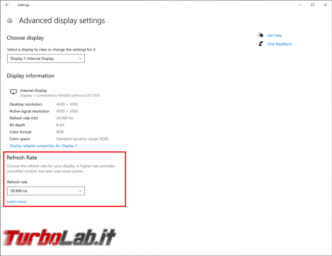 Cosa c'è nuovo Windows 10 20H2, Aggiornamento ottobre 2020: Tutte novità funzioni upgrade (video) - windows 10 refresh rate
