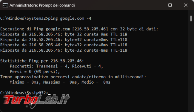 Cosa fare quando ping risponde indirizzo IPV6 invece IPV4