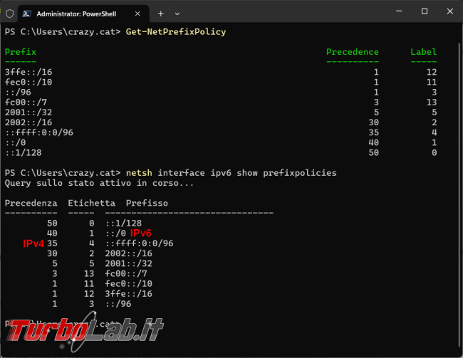 Cosa fare quando ping risponde indirizzo IPV6 invece IPV4
