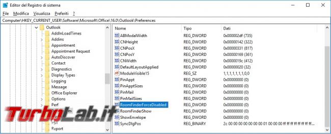 Cosa fare quando Ricerca sala Outlook si disattiva