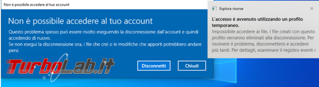 Cosa fare quando Windows non carica profilo account