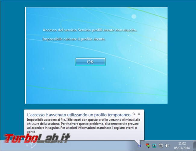 Cosa fare quando Windows non carica profilo account