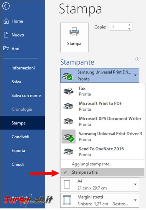 Cosa fare se Word, Excel Adobe Reader non stampano invece vogliono salvare file