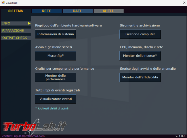 CoverShell: 'interfaccia grafica PowerShell strumenti utilità