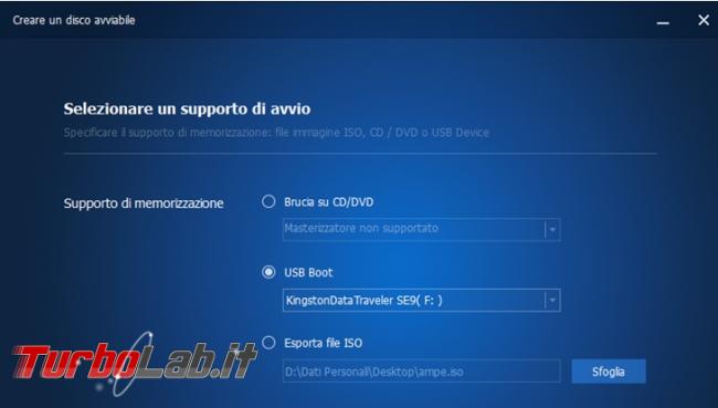 Crea copia sicurezza dati importanti sistema operativo Aomei Backupper