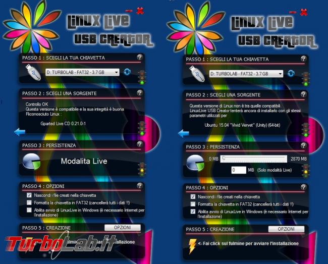 Crea pendrive avviabile Linux Live Usb Creator