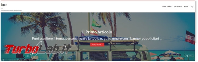 Crea presenza online: Come creare sito gratis - sito quasi finito