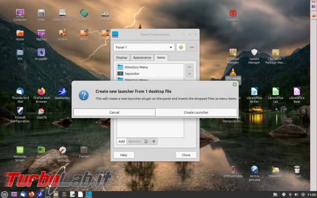 Creare barra multifunzione Linux Mint Cinnamon sfruttando potenzialità Xfce - xfce4-panel_011_drag n drop launcher