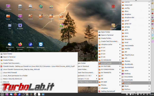 Creare barra multifunzione Linux Mint Cinnamon sfruttando potenzialità Xfce - xfce4-panel_015-001_cascading folders n files