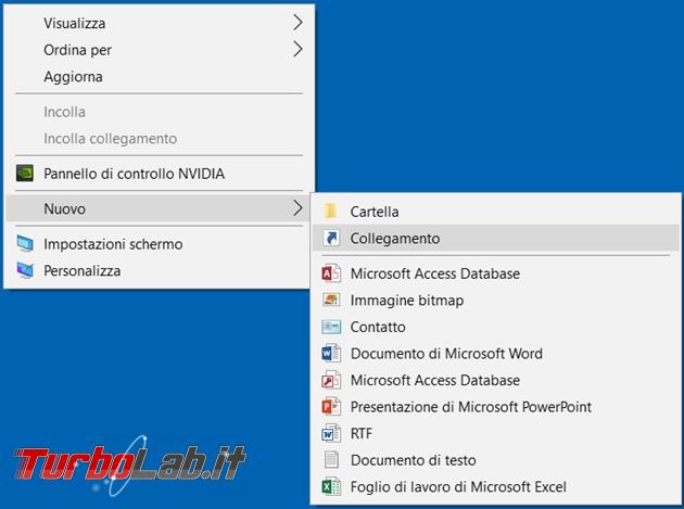 Creare collegamento avviare principali browser modalità incognito
