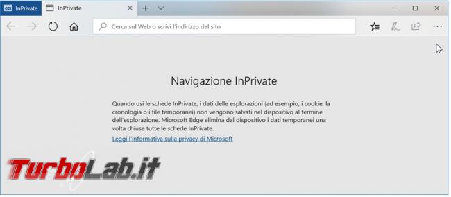 Creare collegamento avviare principali browser modalità incognito