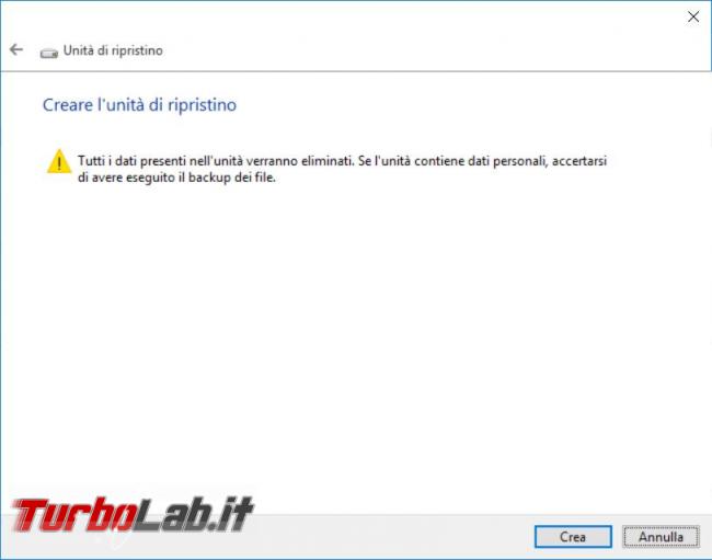 Creare pendrive avviabile risolvere problemi Windows 10