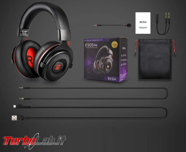 Cuffie gaming EKSA E900 Pro: recensione prova - EKSA E900 Pro contenuto confezione
