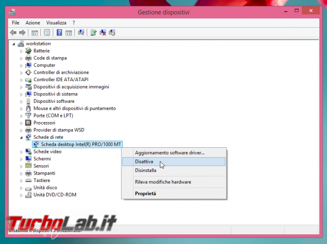 Disabilitare scheda rete connessioni Windows: guida rapida - gestione dispositivi disabilita