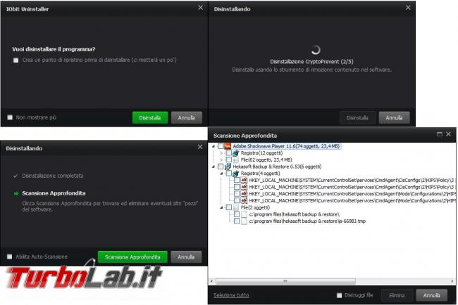 Disinstallare gruppi programmi maniera quasi automatica