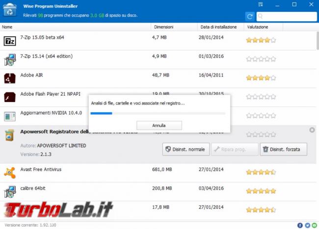 Disinstallare programmi, maniera più completa, Wise Program Uninstaller