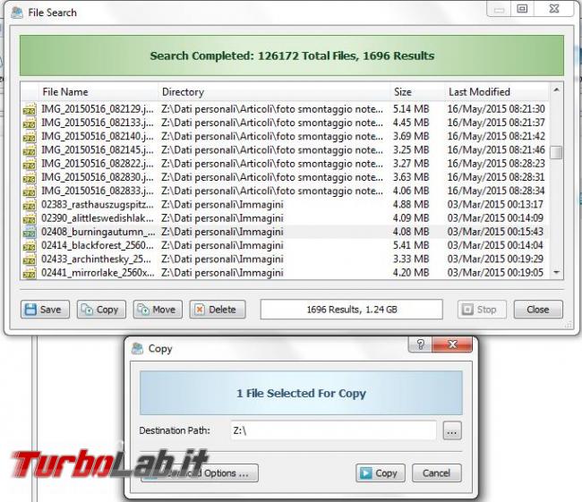 DiskBoss ricerca analizza tipi file presenti hard disk