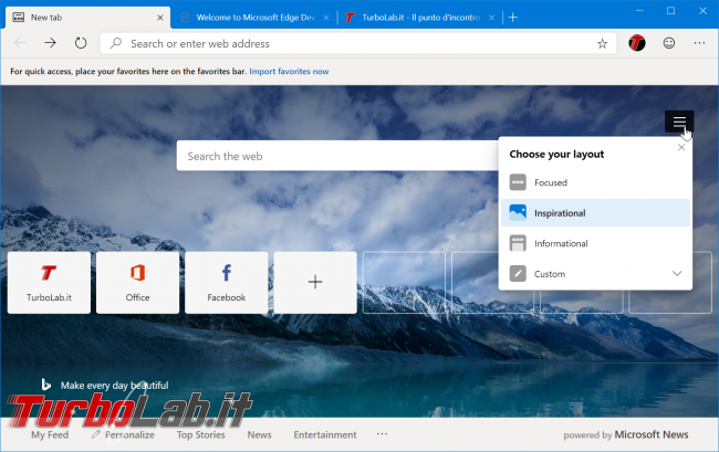 Disponibile ora: Microsoft Edge basato Chromium (preview) - zShotVM_1554763586