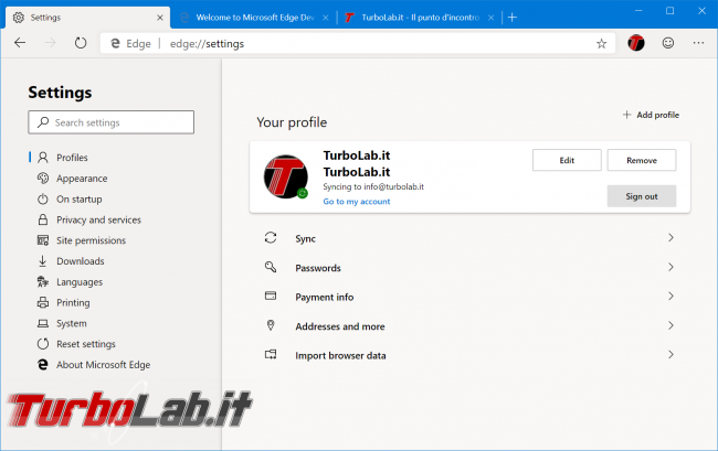 Disponibile ora: Microsoft Edge basato Chromium (preview) - zShotVM_1554763607
