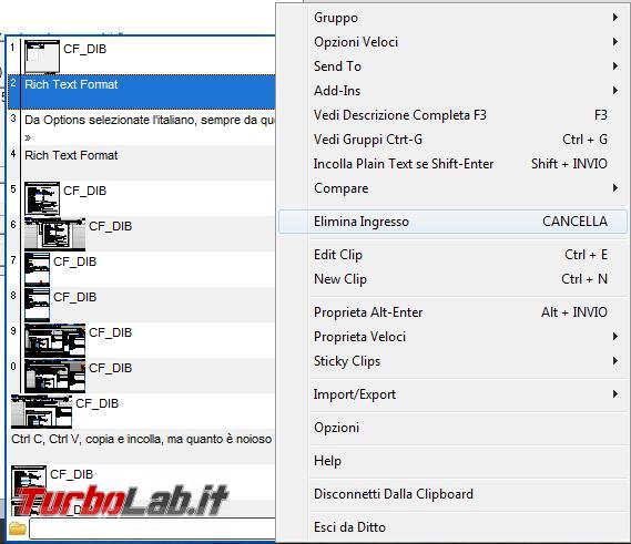Ditto gestisce meglio appunti Windows