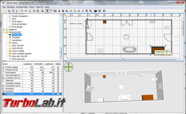 Diventa arredatore d’interni Sweet Home 3D