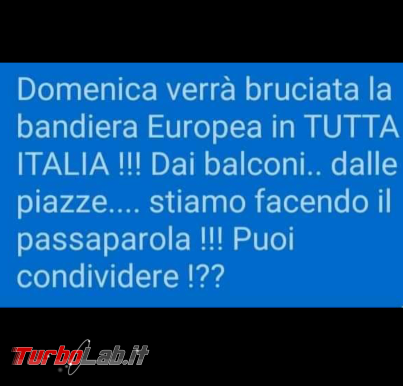 Domenica verrà bruciata bandiera Europea: bufala antieuropeista impazza social - FrShot_1585921968