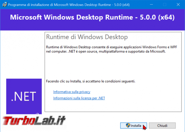Download .NET Framework 8: ultima versione, setup completo, italiano Windows 11, Windows 10, Windows 8 Windows 7 (installazione offline Installer) - zShotVM_1605039211
