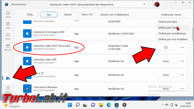 Download codec &quot;Estensioni video HEVC&quot; gratis: come aprire film MP4/MKV H.265 Windows 11 Windows 10 senza pagare 0,99 € (video)