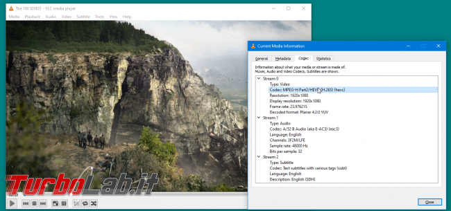 Download codec &quot;Estensioni video HEVC&quot; gratis: come aprire film MP4/MKV H.265 Windows 11 Windows 10 senza pagare 0,99 € (video) - VLC media player h.265 (2)
